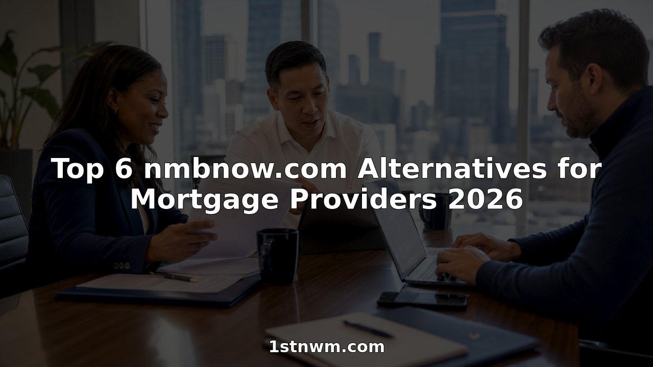 Professionals comparing mortgage providers at conference table